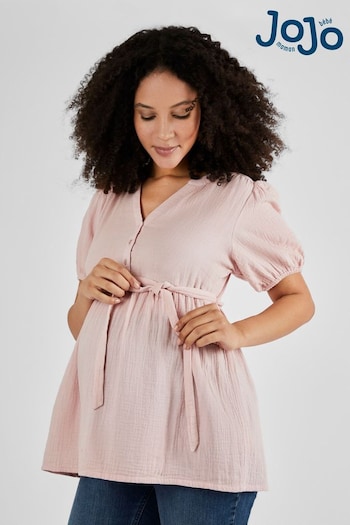 Nest of Tables Rose Pink Textured Maternity Blouse (Q63577) | £29.50