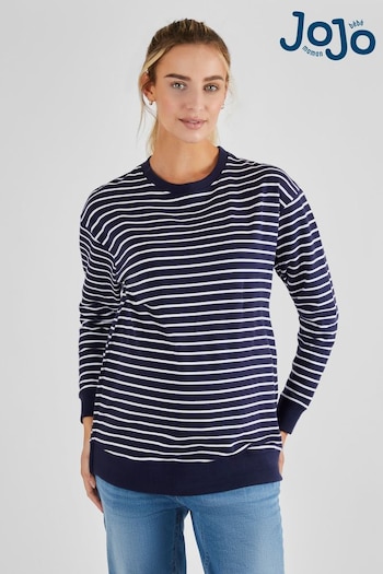 New Season: Nike Navy White Stripe Maternity & Nursing Sweatshirt (Q63580) | £35.50