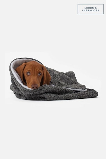 Lords and Labradors Grey Dog & Puppy Boucle Blanket (Q63597) | £35 - £45