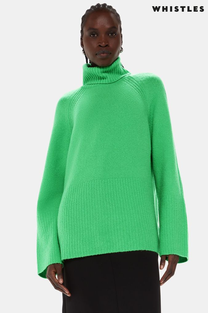 Neon green on sale turtleneck jumper
