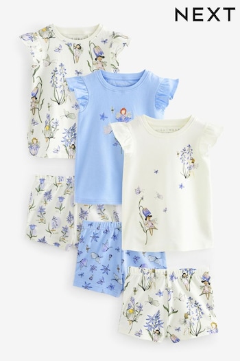 Blue/White Fairy Short Pyjamas 3 Pack (9mths-10yrs) (9mths-10yrs) (Q63692) | £23 - £29