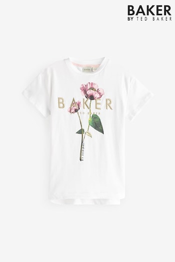 Baker by Ted Baker Graphic White T-Shirt (Q63694) | £18 - £22