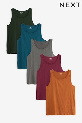 Rich Red/Green/Blue Vests 5 Pack (Q63697) | £37
