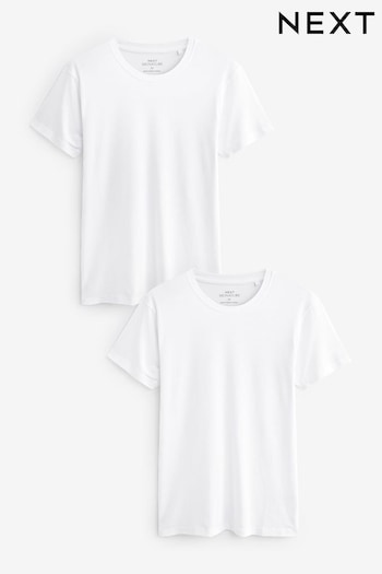 White 2 Pack Signature Bamboo T-Shirts (Q63702) | £25
