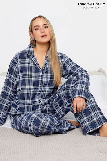 Long Tall Sally Blue Twill Check Pyjama Set (Q63721) | £39