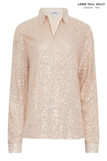 Long Tall Sally Gold Sequin Shirt (Q63762) | £39