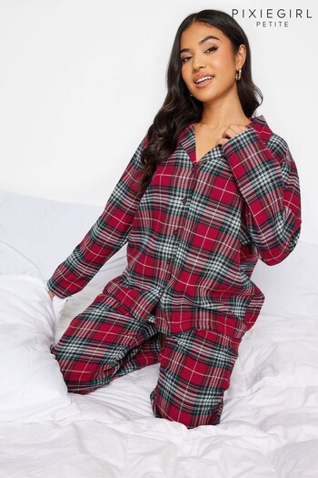 PixieGirl Petite Red Woven Check Pyjama Set (Q63768) | £34