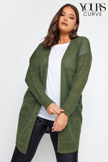 Yours Curve Green Edge To Edge Cardigan (Q63780) | £36