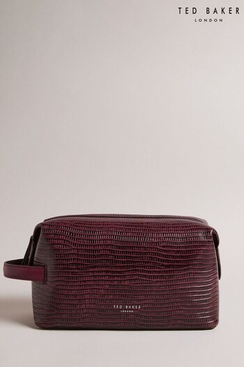 Ted Baker Red Royen Leather Wash Bag (Q63806) | £70