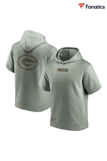 Fanatics Green NFL Bay Packers Downtime Short Sleeve Hoodie (Q63862) | £55