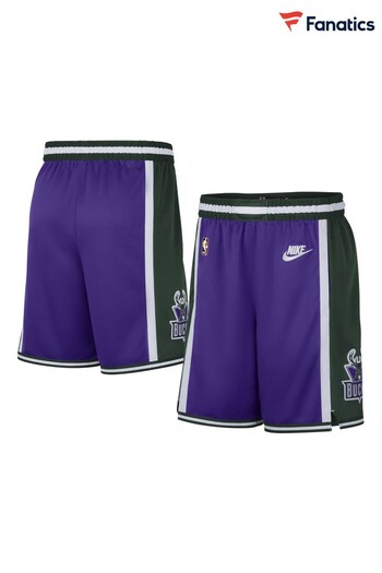 Fanatics Purple Milwaukee Bucks Classic Edition Swingman Shorts (Q63884) | £65