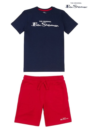 Ben Sherman Boys Red Short Sleeve T-Shirt and Short Set (Q63944) | £25 - £30