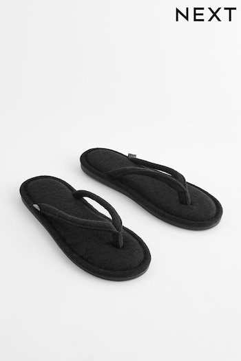 Black Flip Flop Slippers (Q64023) | £10