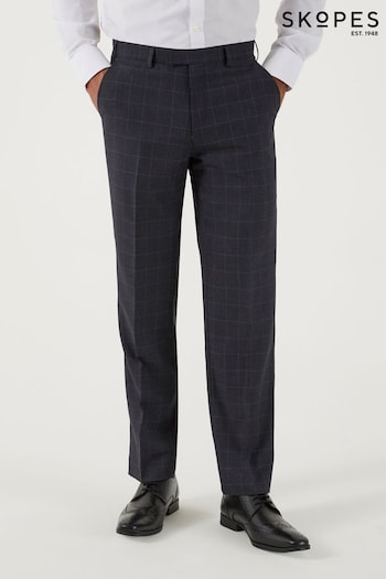 Skopes Grey Baines Charcoal Check Tailored Fit Suit Trousers (Q64066) | £59