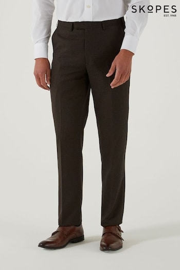 Skopes Harcourt Brown Tailored Fit Brown Suit Trousers (Q64091) | £55