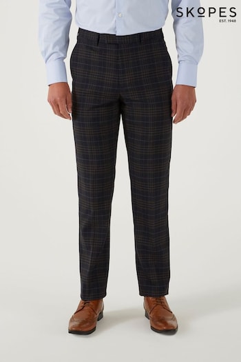 Skopes Alton Check Tailored Fit Black Suit Trousers (Q64092) | £59