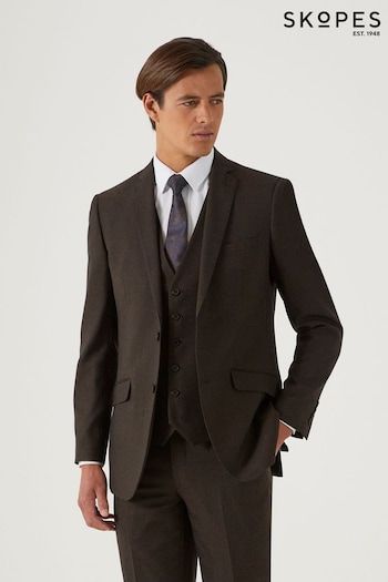 Skopes Harcourt Tailored Fit Brown Suit Jacket (Q64093) | £104