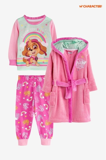 Character Pink Paw Patrol Dressing Gown And Pyjamas Set (Q64218) | £33