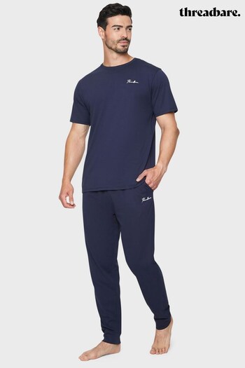 Threadbare Blue Cotton Pyjama Set (Q64236) | £22