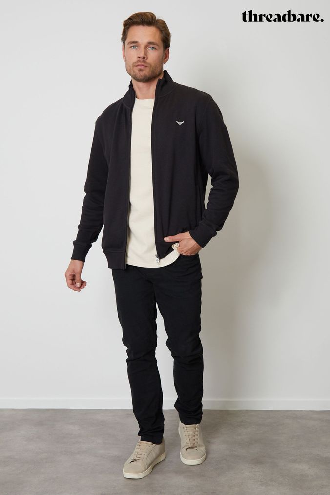 Men s Zip Through Sweat Tops Zip Up Sweat Tops Next UK