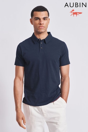 Aubin Arnold Cotton Linen Polo T-Shirt (Q64299) | £59