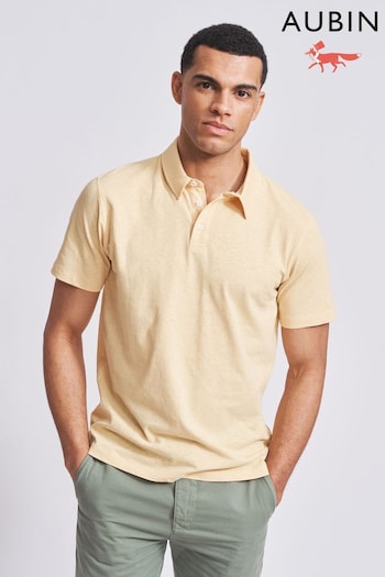 Aubin Arnold Cotton Linen Polo T-Shirt (Q64301) | £59