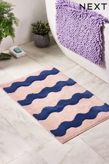 Multi Wave Stripe Bath Mat (Q64390) | £16