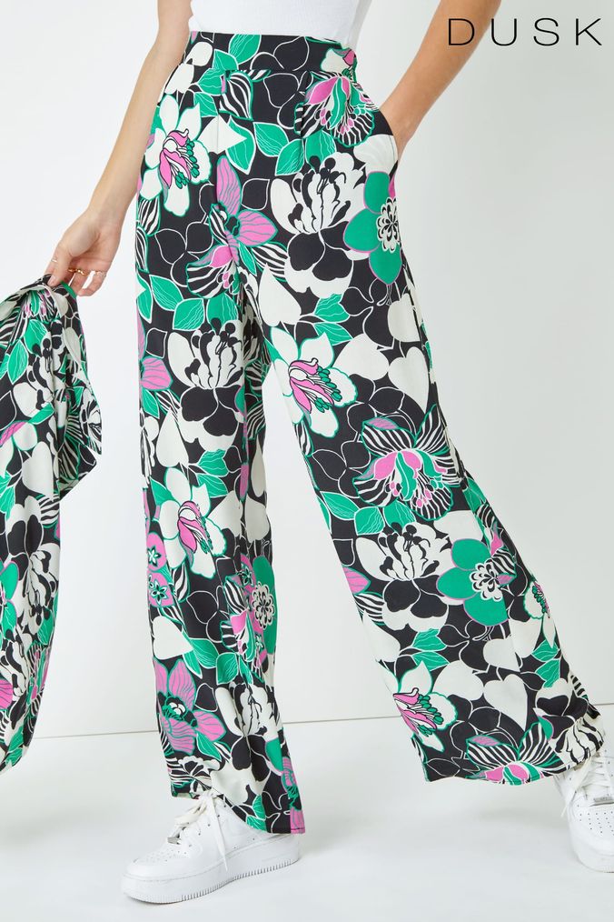 Green shop flower pants