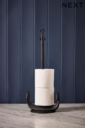 Black Sea Anchor Toilet Roll Holder (Q64514) | £36