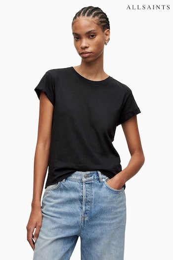 AllSaints Anna Black T-Shirt (Q64547) | £42