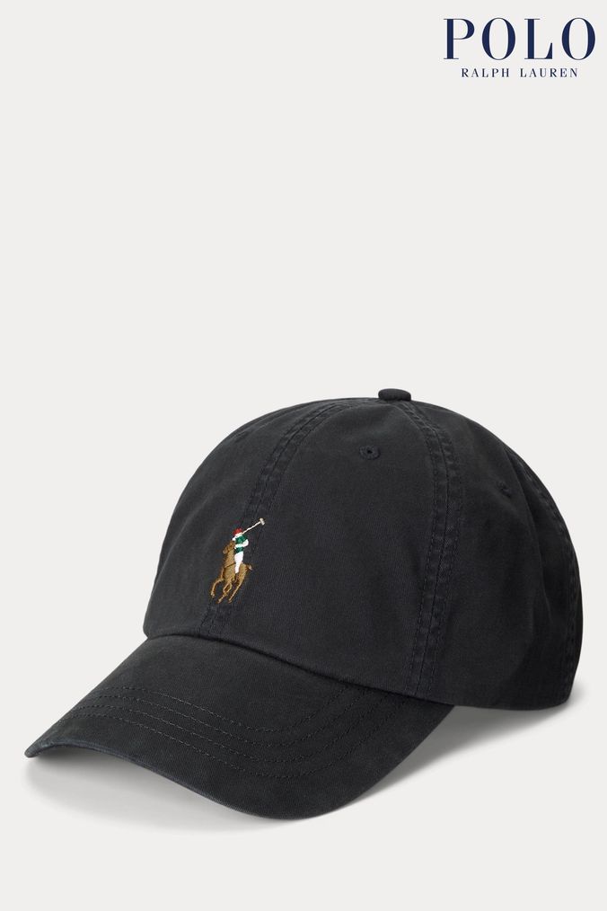 Black and sale white polo cap