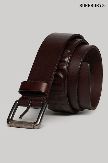 Superdry Dark Brown Vintage Branded Belt (Q64606) | £30
