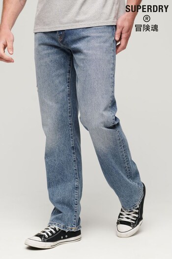 Superdry Blue Straight Fit Jeans (Q64610) | £75