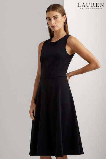 Lauren Ralph Lauren Charley Ponte Black Dress (Q64657) | £189