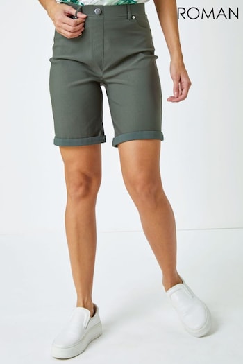 Roman Green Turn Up Stretch Shorts (Q65008) | £25