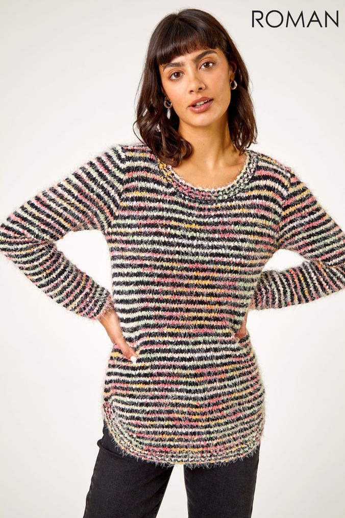 Buy Women s Round Neck Long Sleeve Knitwear Online Next UK