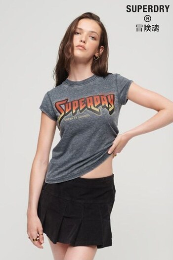 Superdry Grey Graphic Rock Band T-Shirt (Q65296) | £30