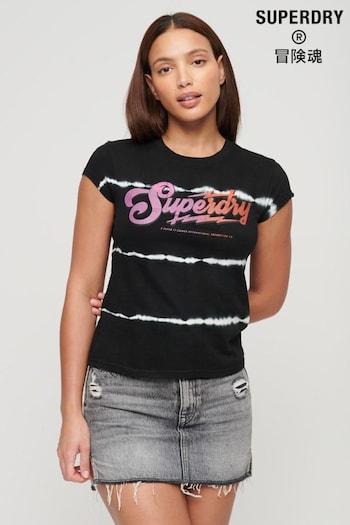 Superdry Black Graphic Rock Band T-Shirt (Q65334) | £30