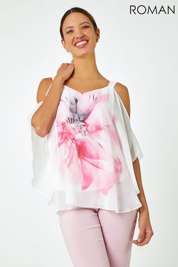 Buy Women's Blouses Pink Sleeveless Print Tops Online