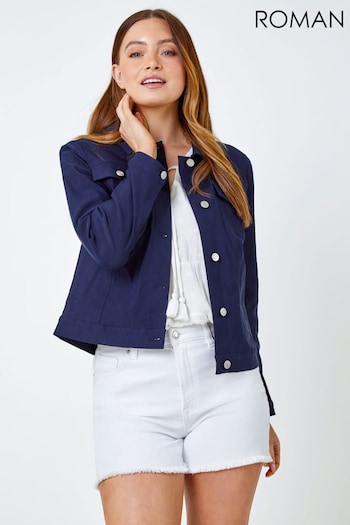 Roman Blue Stretch Denim Jacket (Q65444) | £38