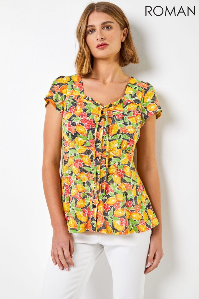 Buy Women s Yellow Tops Online Next UK