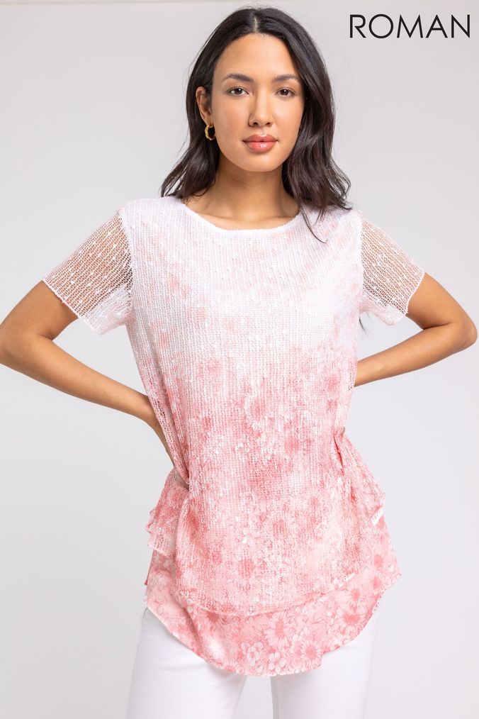 Next pink cheap sequin top