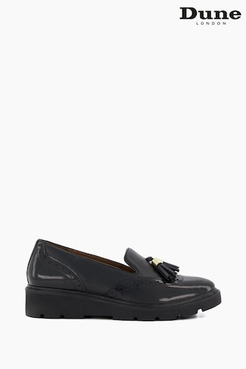 Dune London Garnishes Wedges Slippers Cut Black Loafers (Q65627) | £85