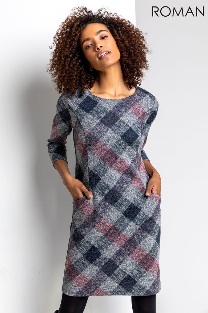 Grey best sale shift dress