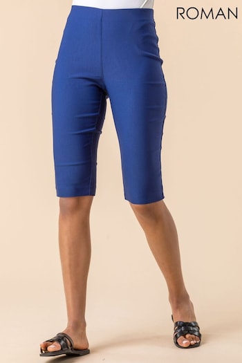 Roman Light Blue Knee Length Stretch Shorts (Q65750) | £20