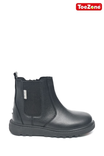 ToeZone Royal  All Leather Side Zip and Side Elastic Boots high (Q65819) | £36