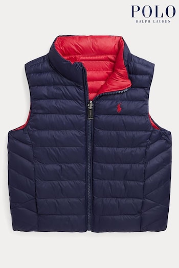 Polo Ralph Lauren Navy/Red PLayer 2 Reversible Quilted Vest (Q65864) | £145 - £159
