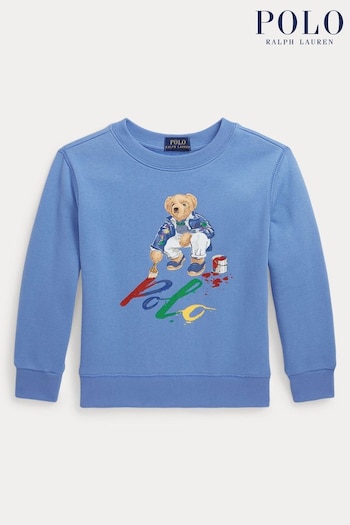 Polo Ralph Lauren Blue Polo Bear Fleece Sweatshirt (Q65878) | £99 - £109