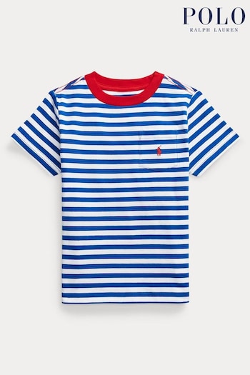 Polo Ralph Lauren Striped Cotton Jersey Pocket T-Shirt (Q65900) | £45 - £49