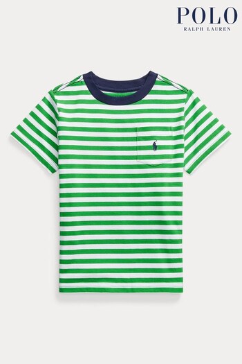 Polo Ralph Lauren Striped Cotton Jersey Pocket T-Shirt (Q65901) | £45 - £49
